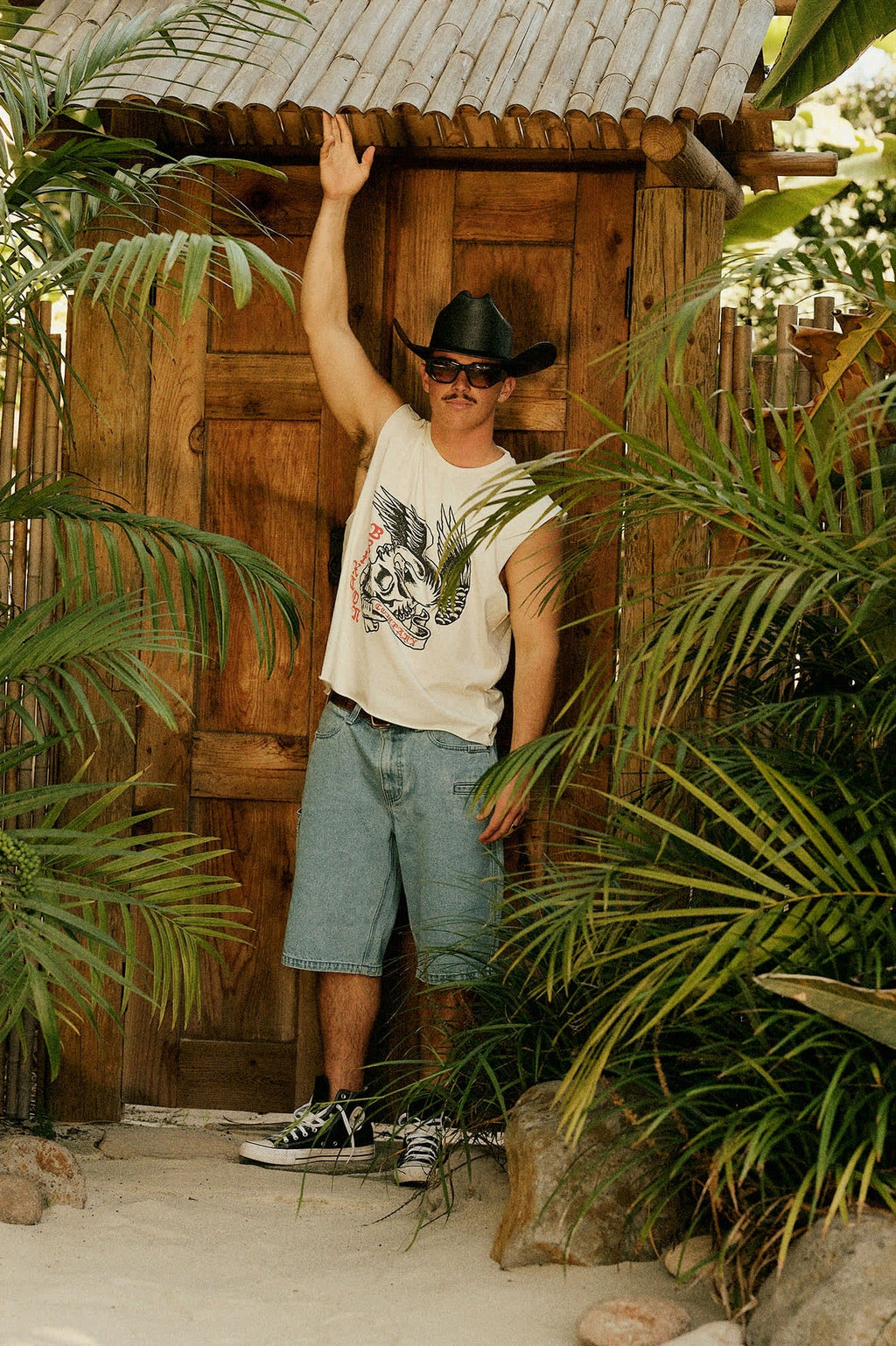 Laredo Straw Cowboy Hat - Black
