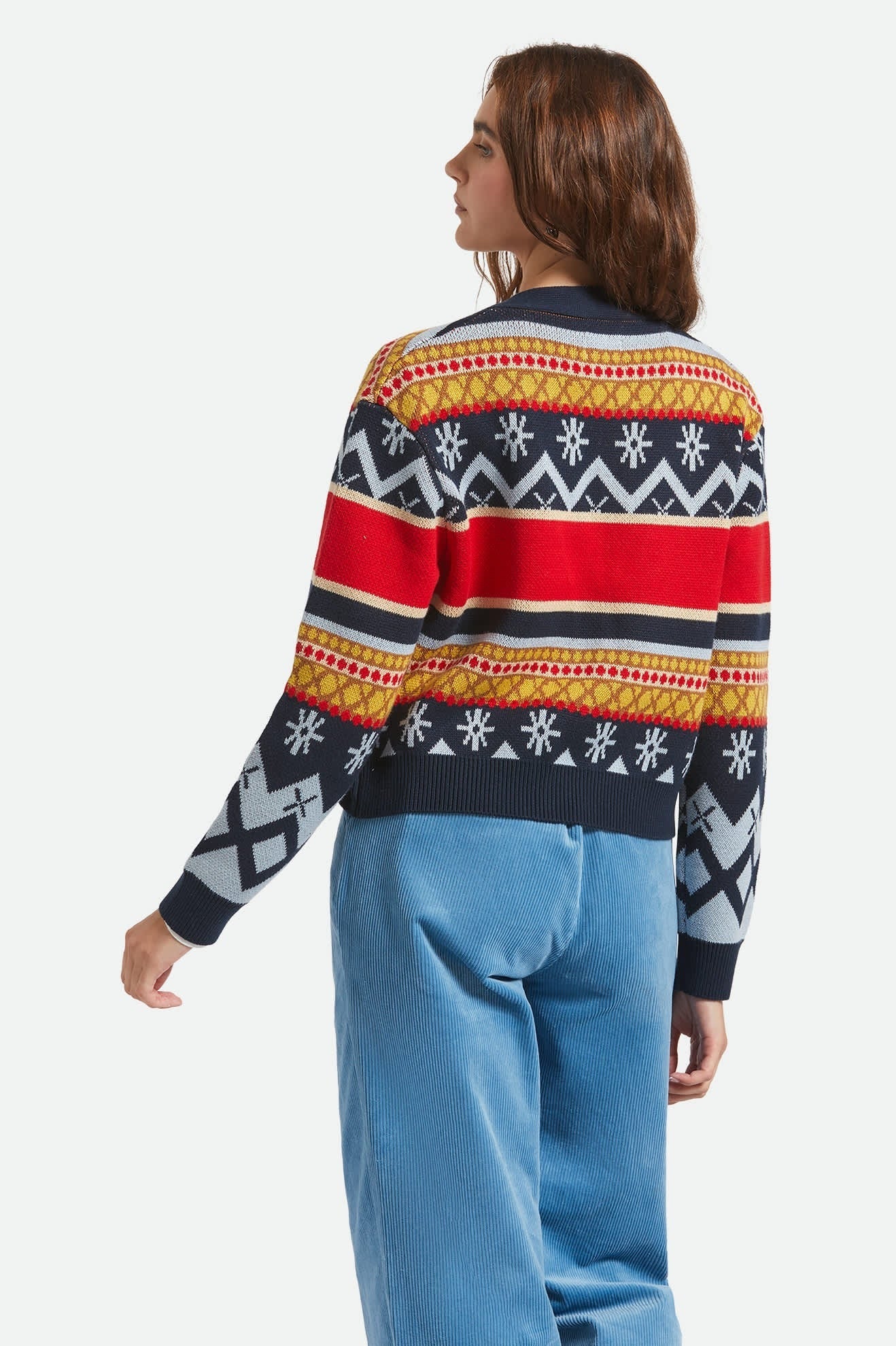 Winter Racing Cardigan - Multi Racing Stripe