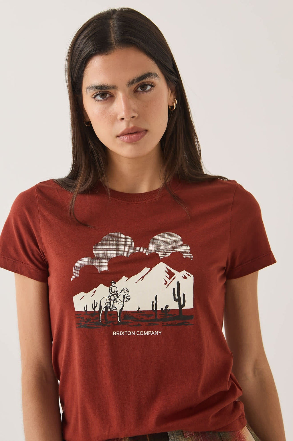 Great Springs Slim Crew T-Shirt - Dark Brick