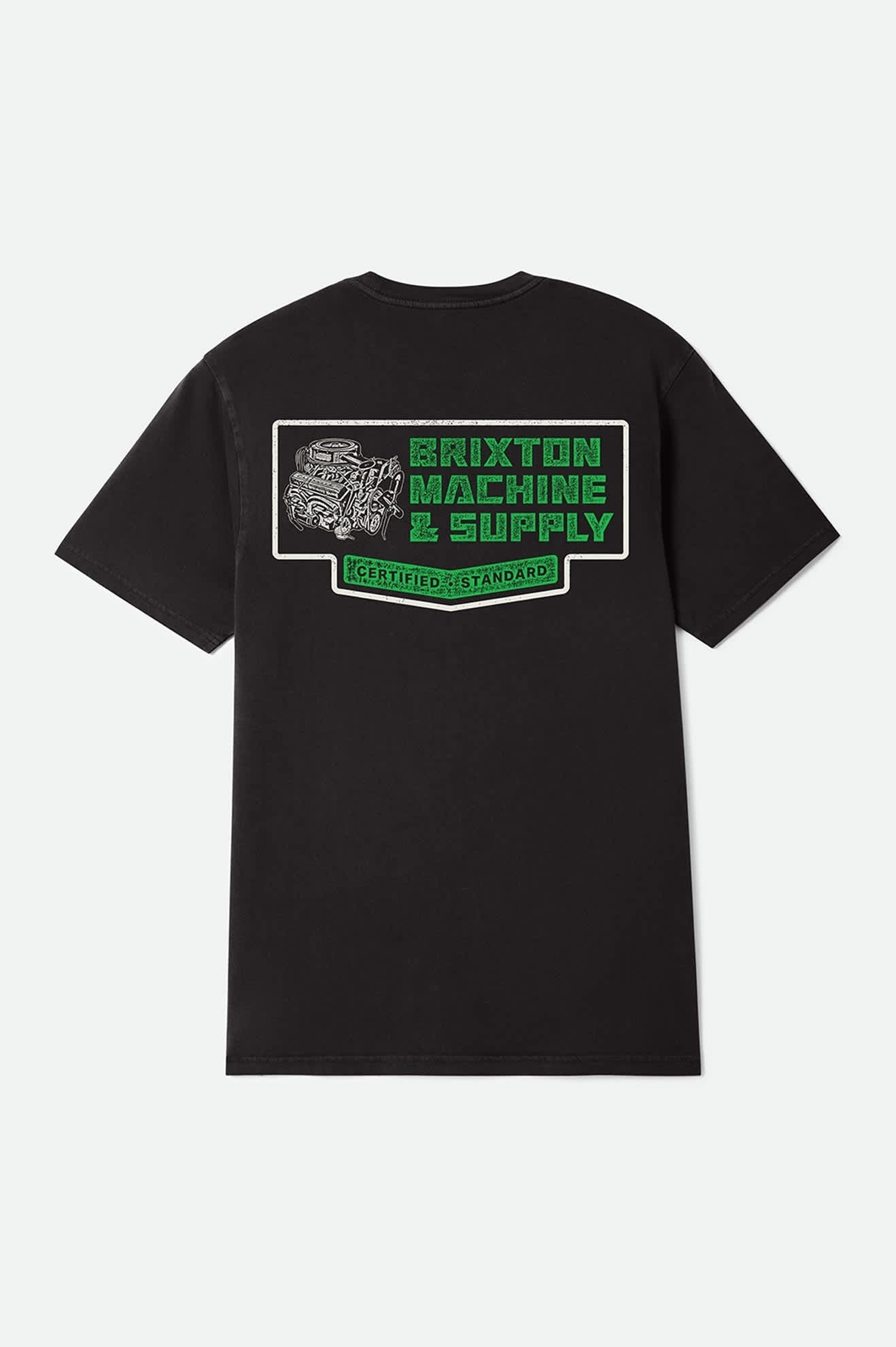 Machine Short Sleeve Standard T-Shirt - Black Worn Wash