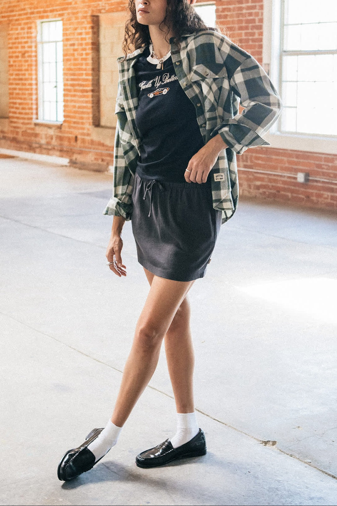 Carefree Organic Garment Dye Lounge Skirt - Black