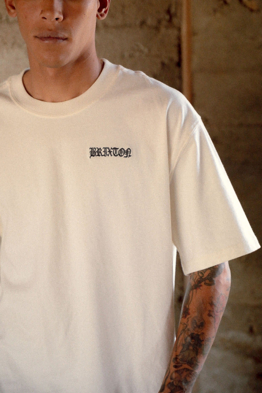 Serrano Short Sleeve Boxed Crop T-Shirt - Cream