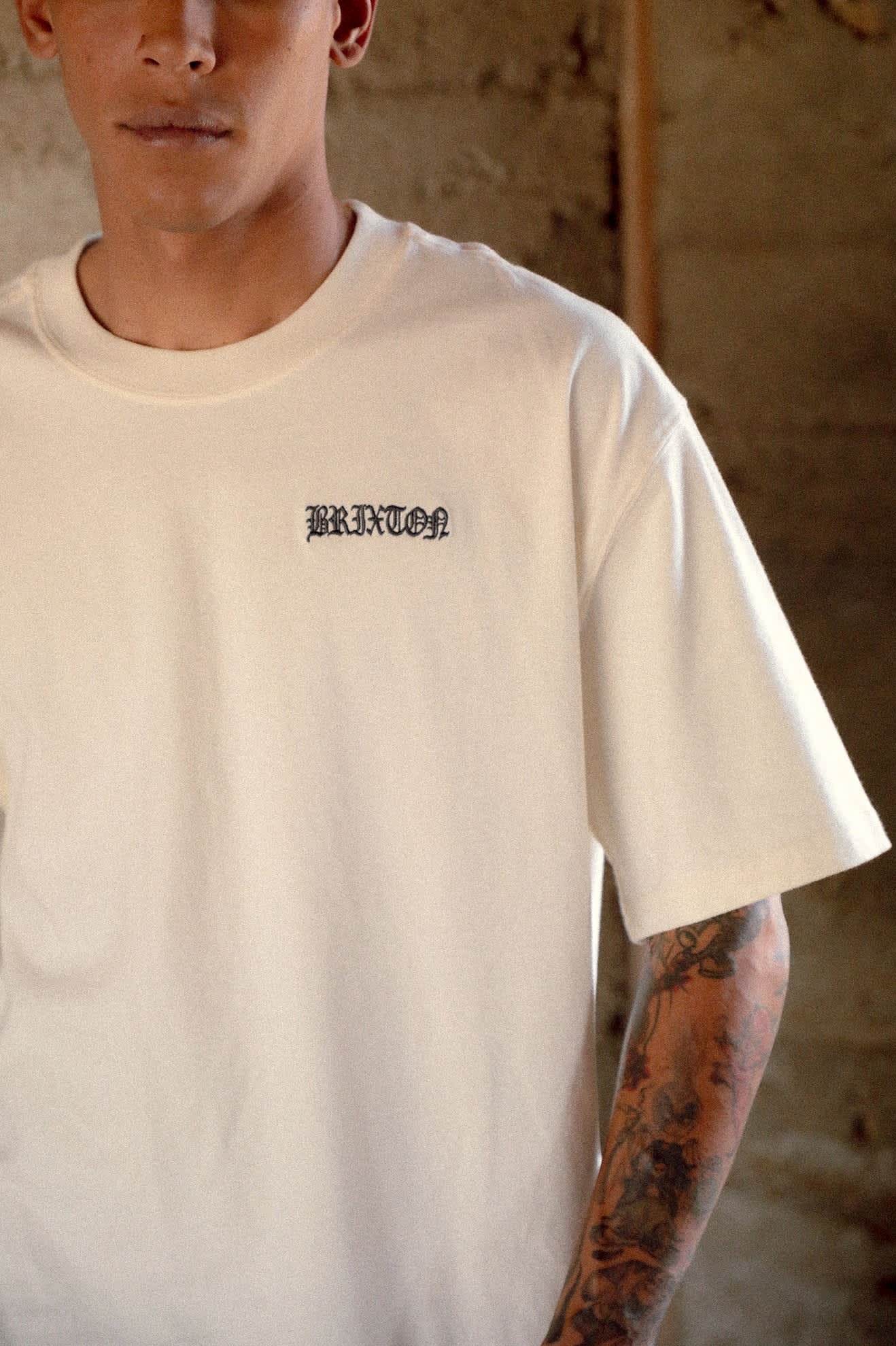 Serrano Short Sleeve Boxed Crop T-Shirt - Cream