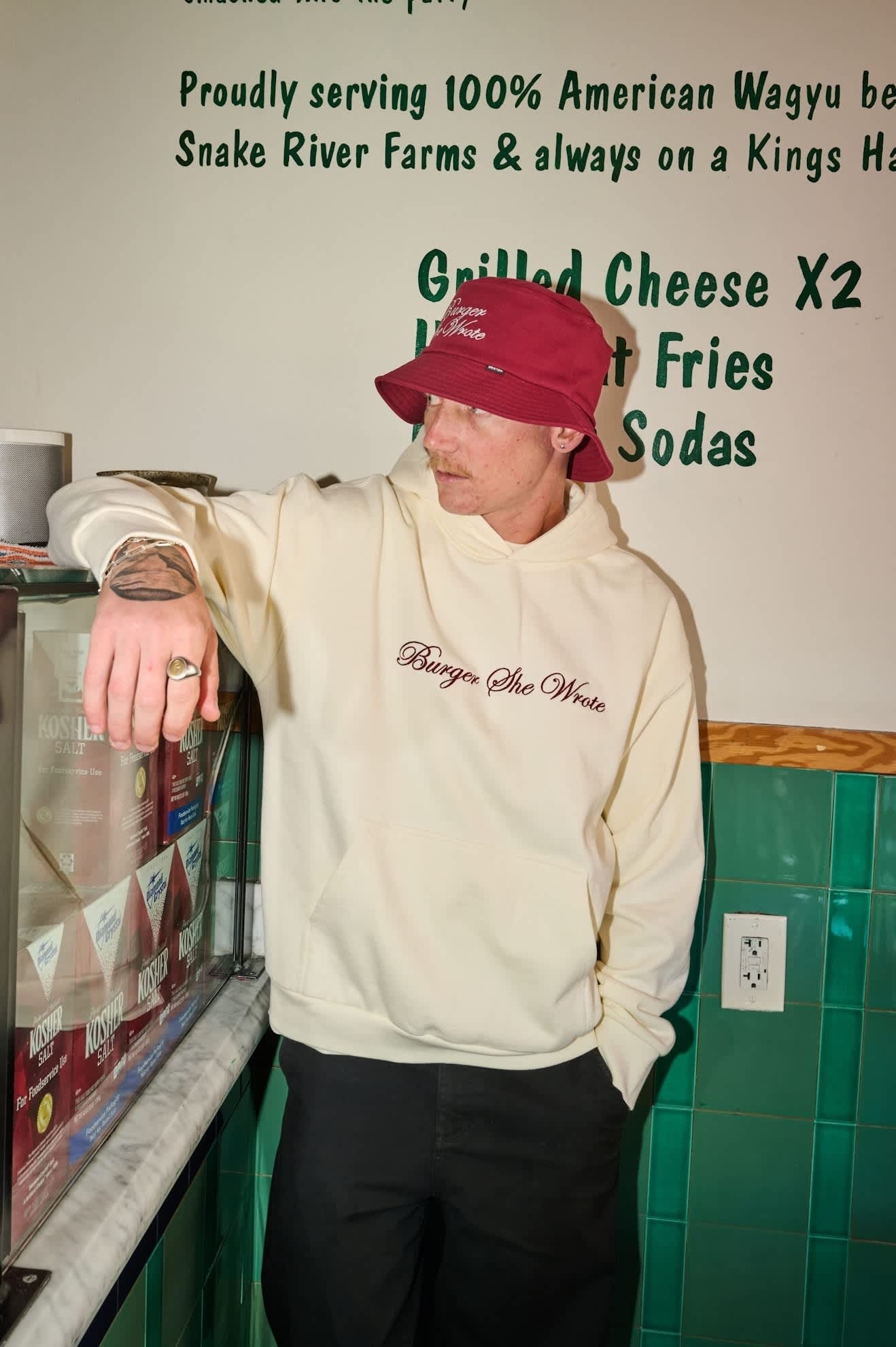 Burger She Wrote Hood - Natural