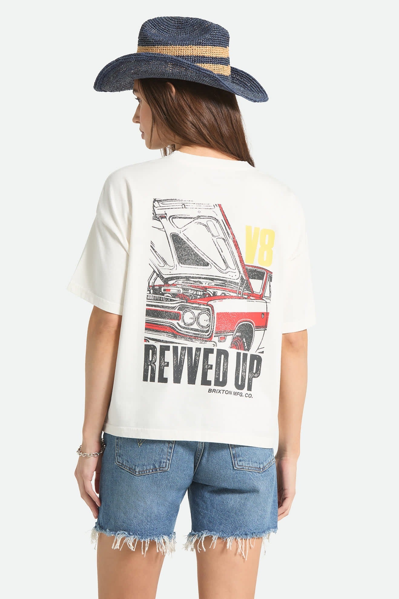 Revved Up Boxy Crew T-Shirt - Off White