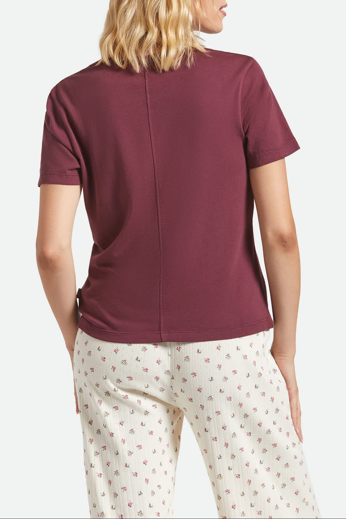 Carefree Organic Garment Dye Perfect T-Shirt - Port