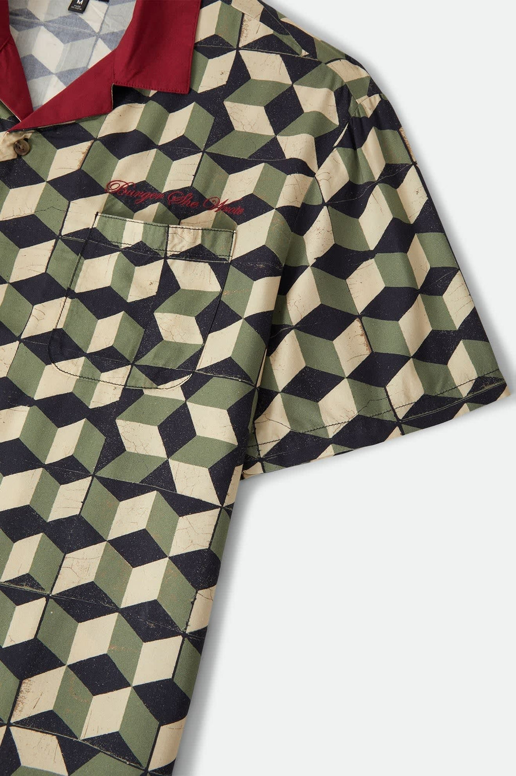 Burger She Wrote Shirt - Black/Green Tile