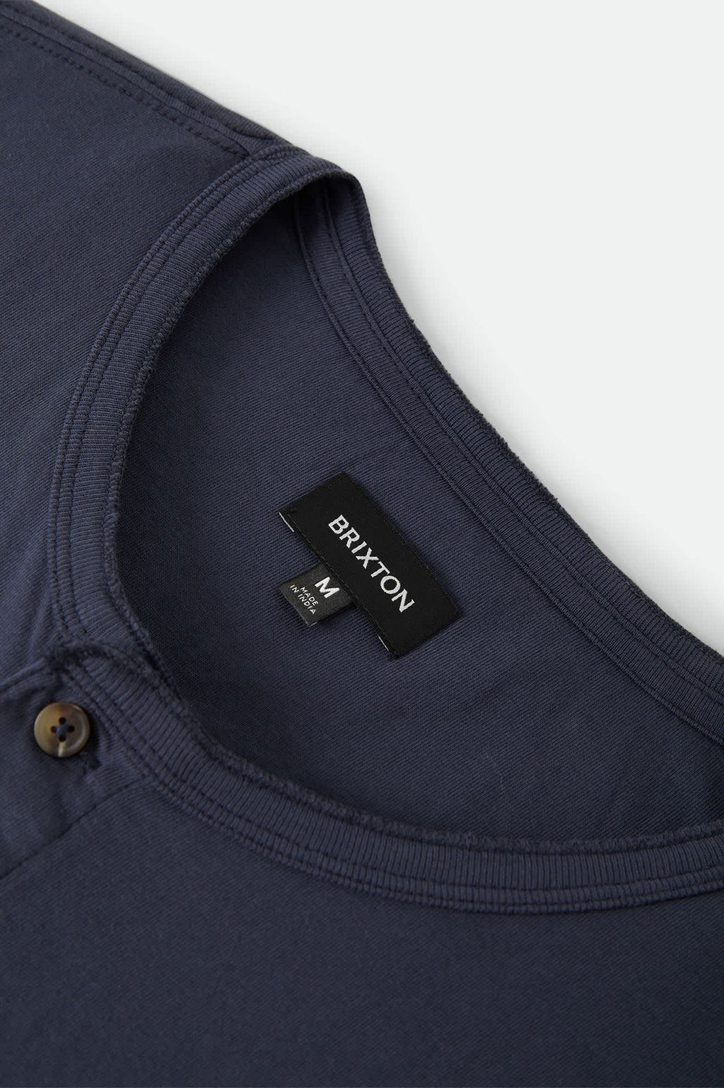 Brixton Baseline Henley T-Shirt - Washed Navy Vintage Wash