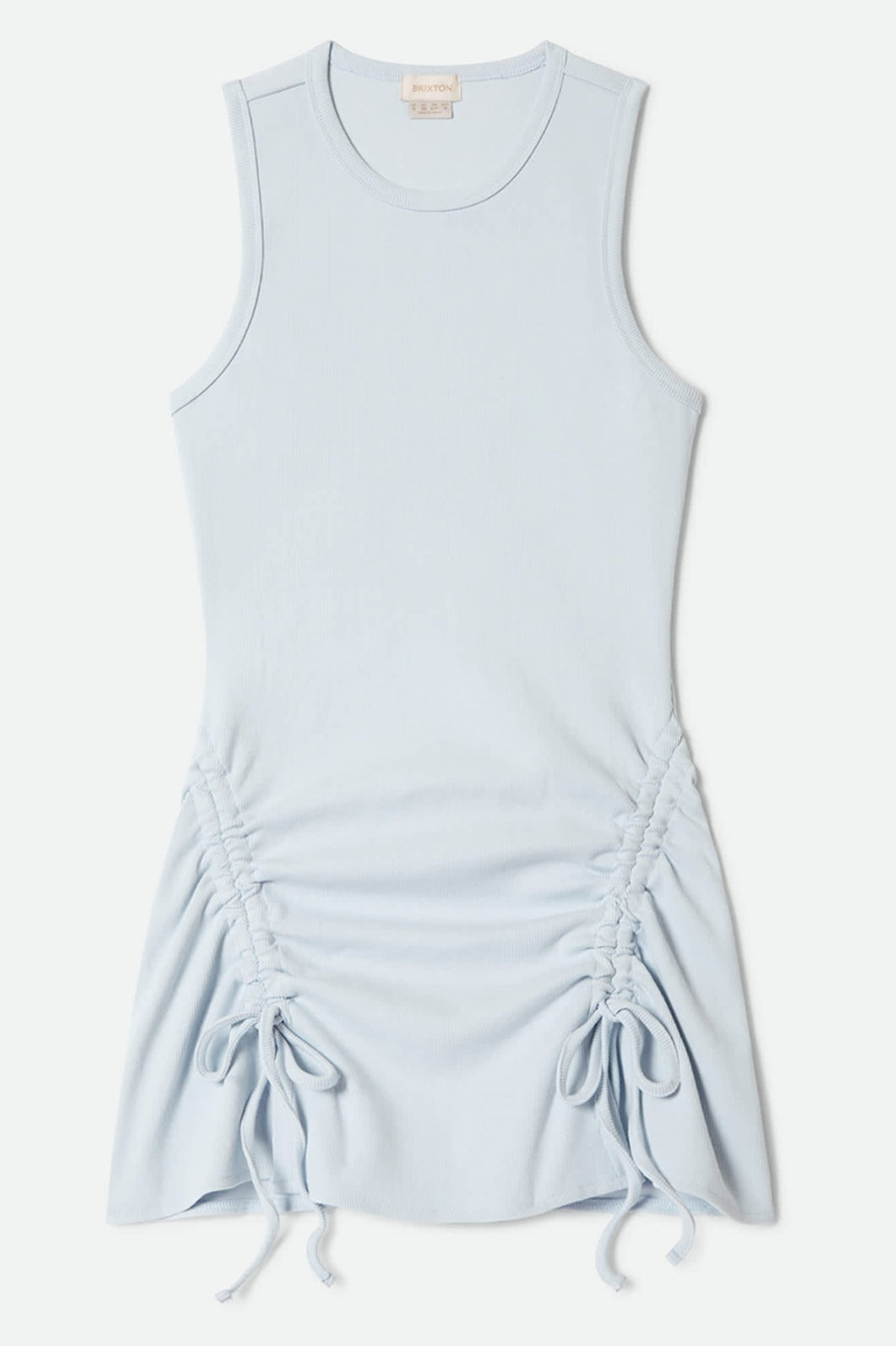 Ribbed Cinch Mini Dress - Blue Aura