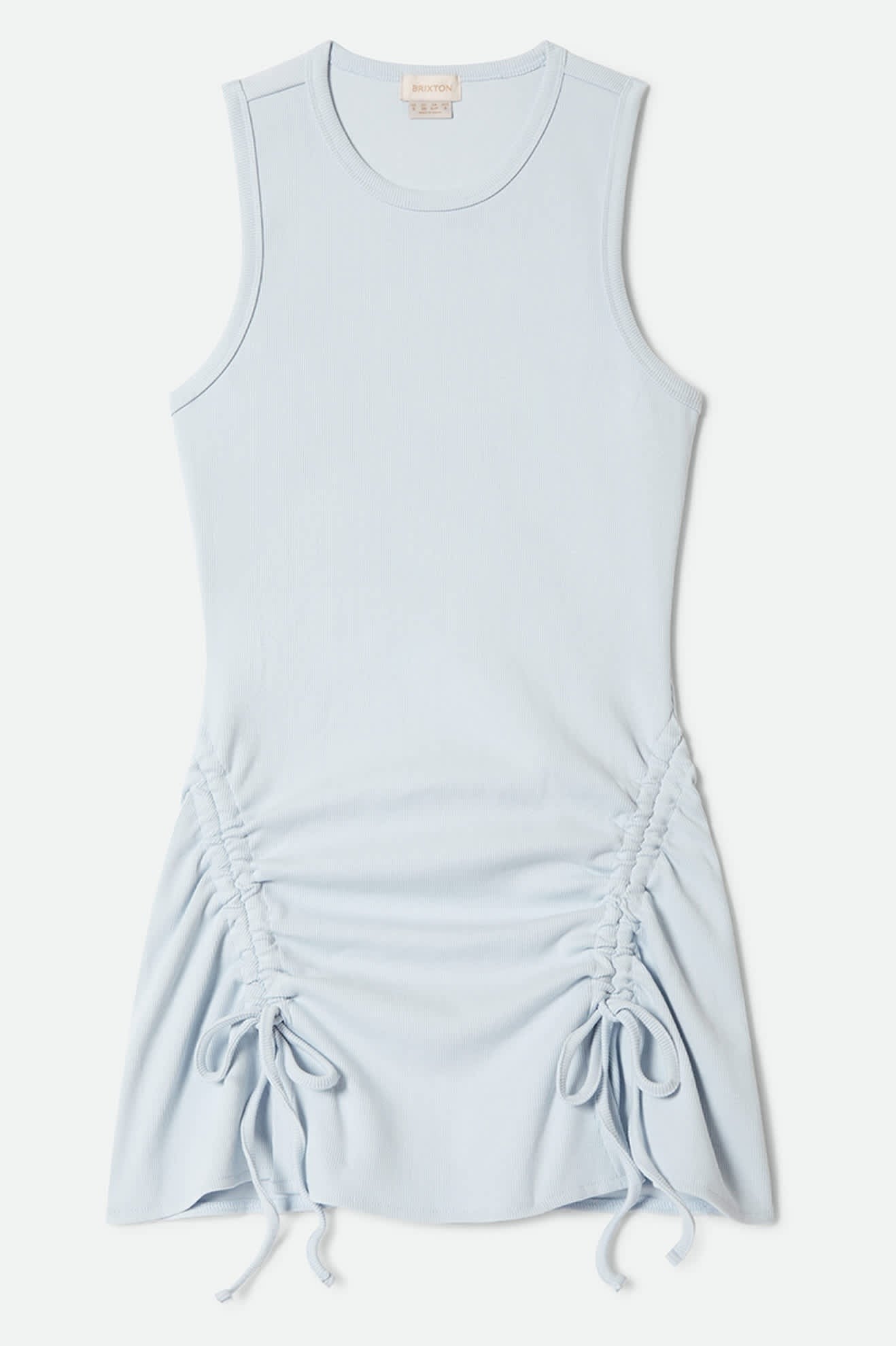 Ribbed Cinch Mini Dress - Blue Aura
