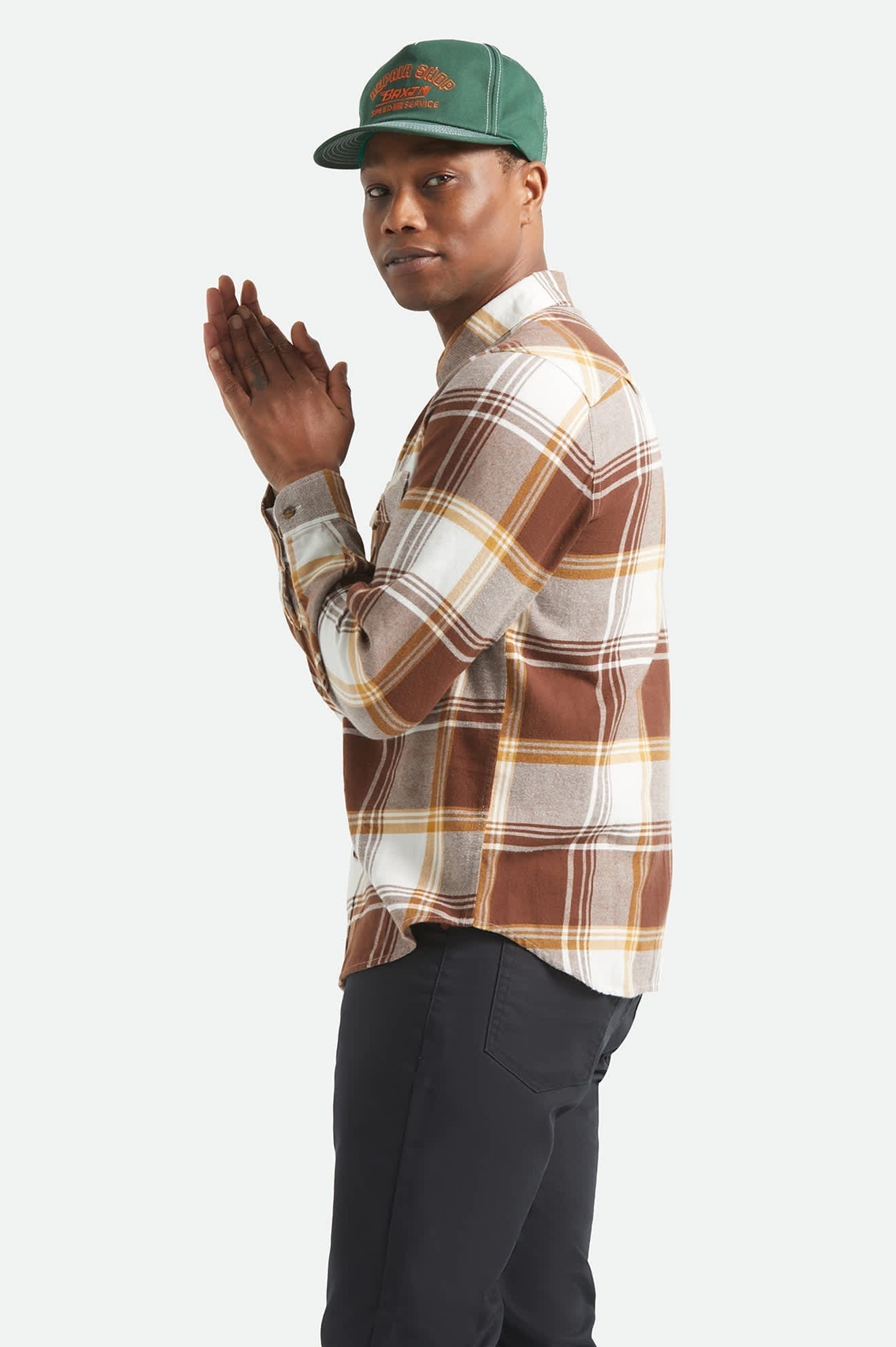 Bowery Lightweight Ultra Soft Flannel - Chocolate/Off White