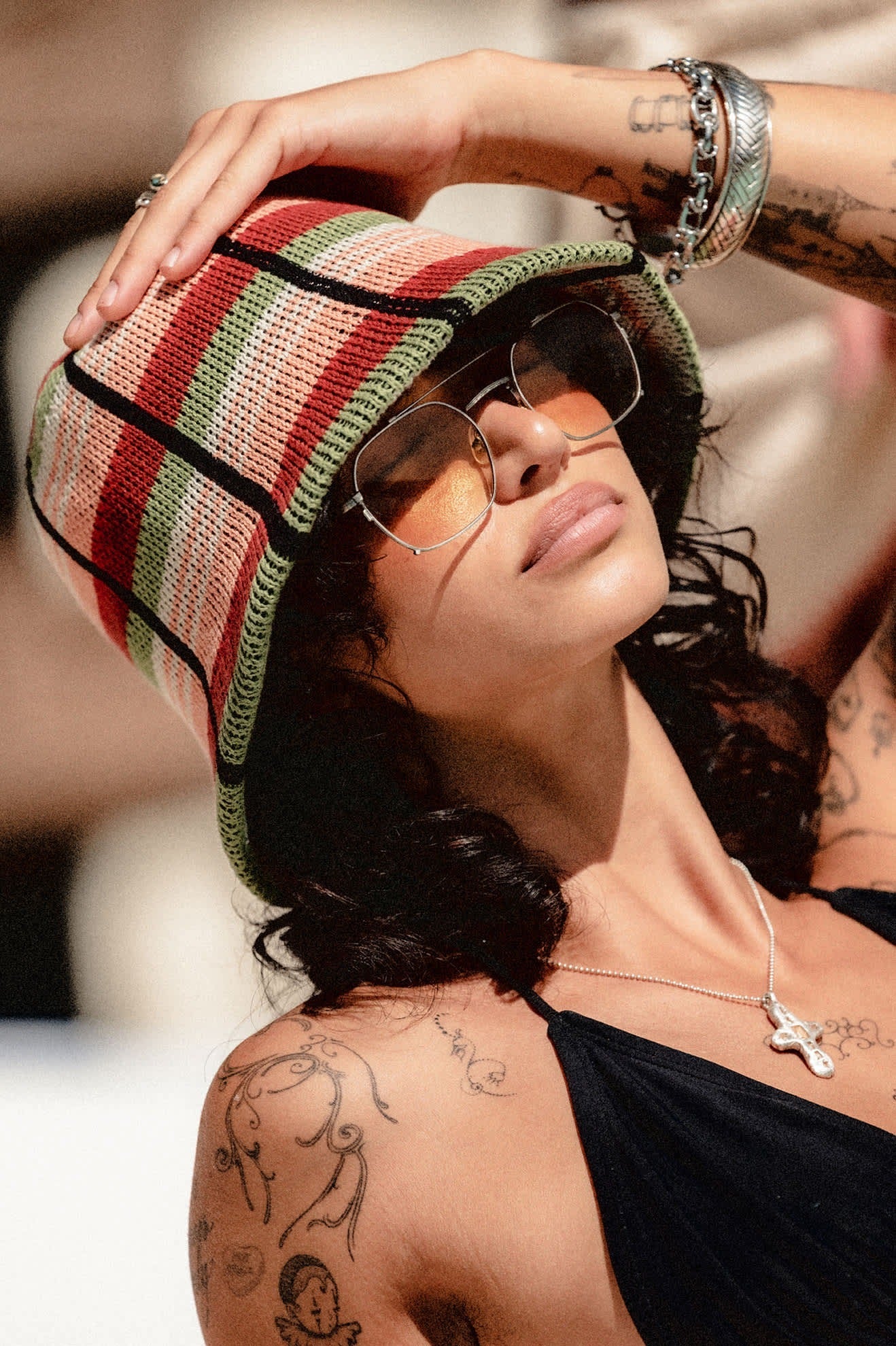 Redding Knit Packable Hat - Peach Cobbler Multi Stripe