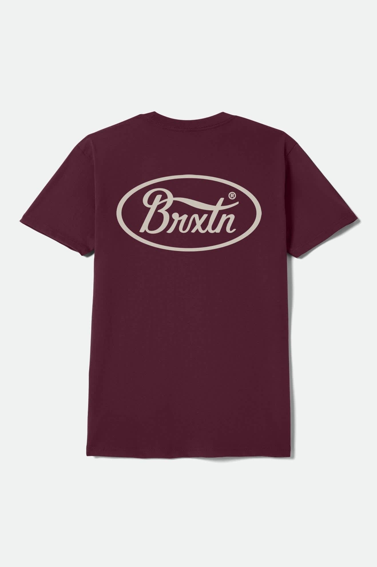 Parsons Short Sleeve Standard T-Shirt - Burgundy/Stone