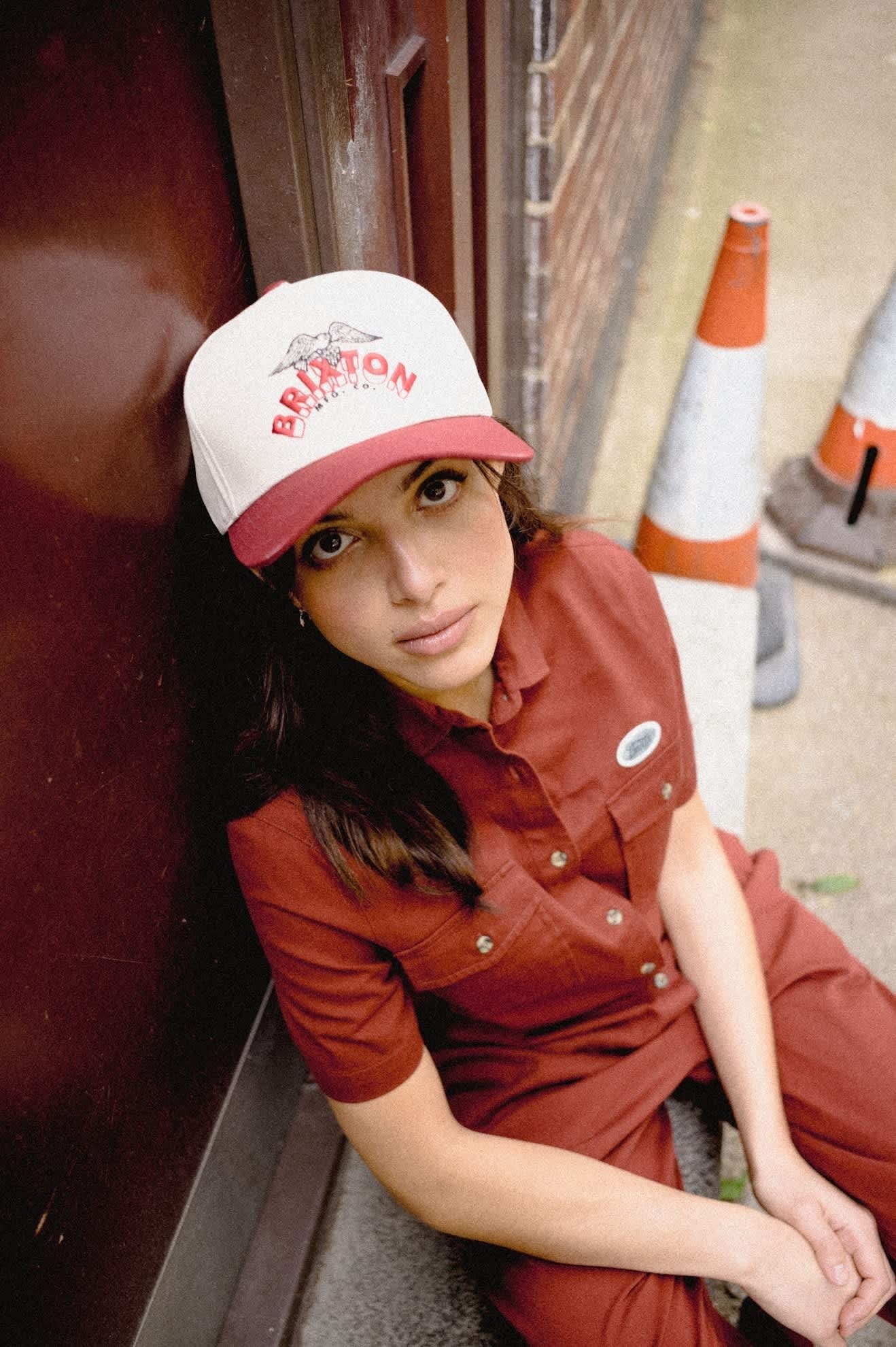 Brixton Banner Snapback - Whitecap/Dark Brick