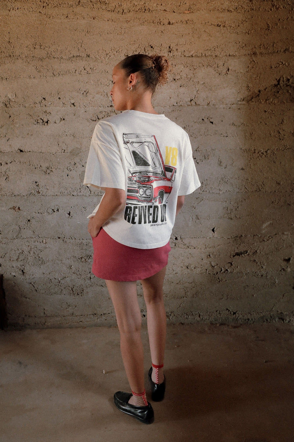 Revved Up Boxy Crew T-Shirt - Off White