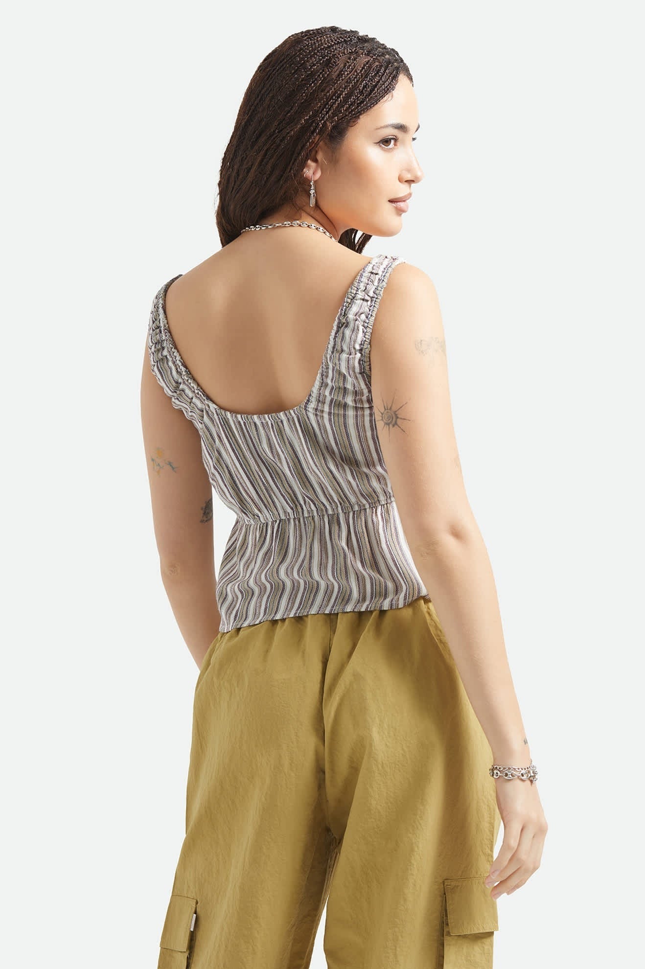 The Abigail Tie Top - Worn In Robust Red Stripe