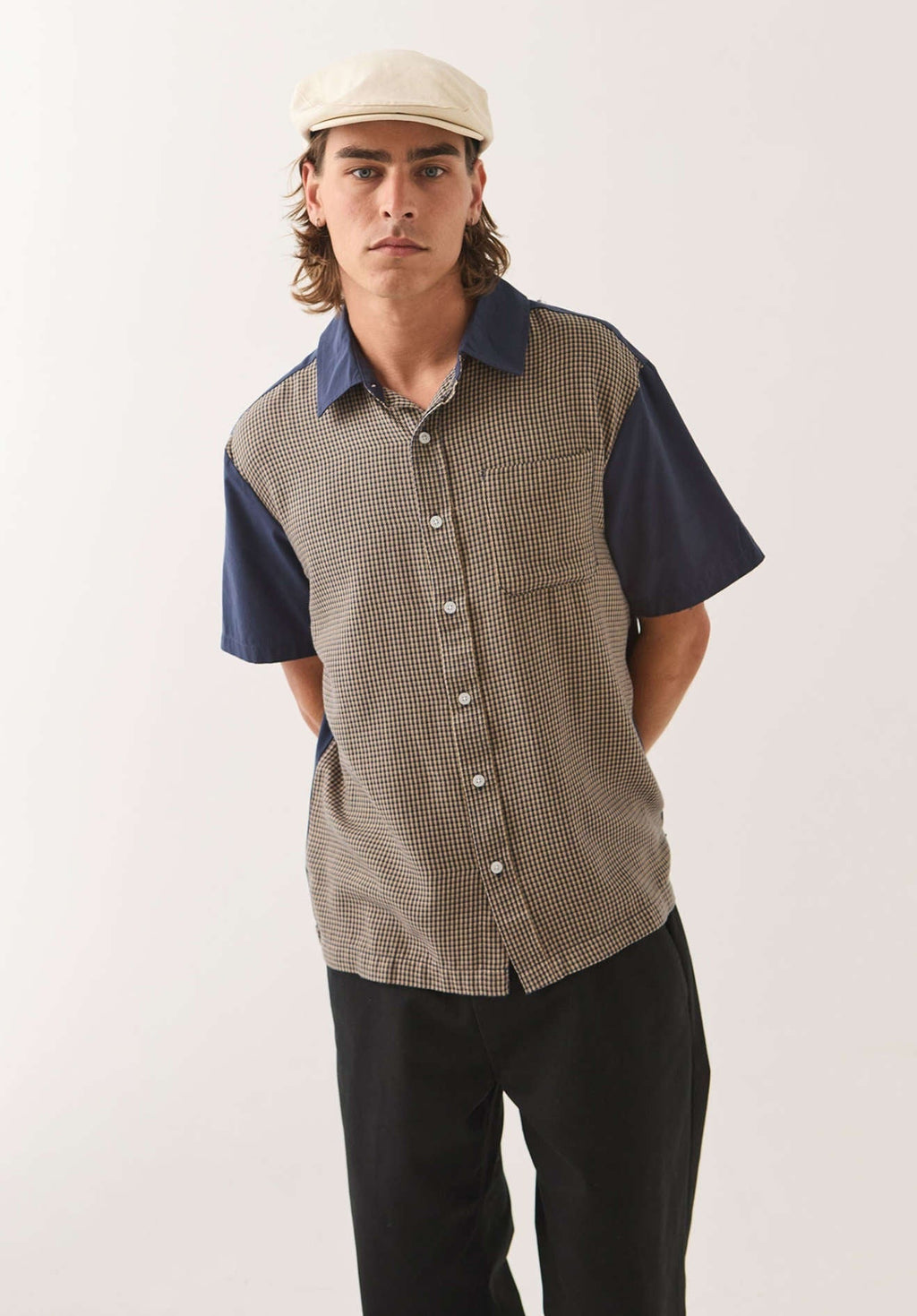 Cru Shirt - Classic Navy Color Blocked