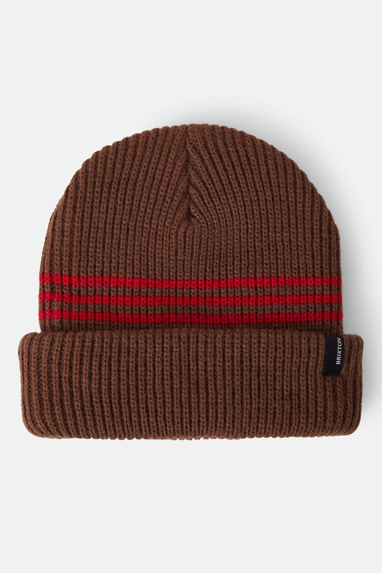 Chunky Heist Beanie - Pinecone Brown/Chili Pepper Stripe