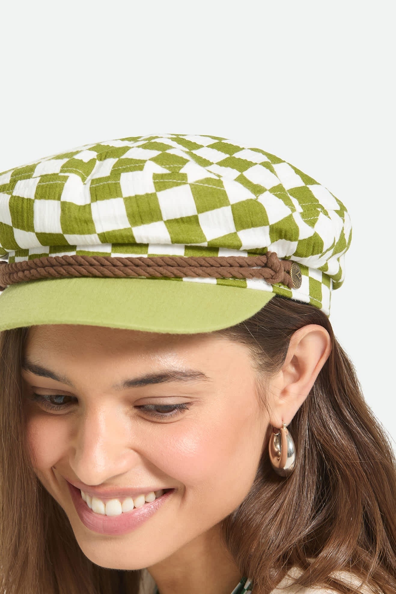 Fiddler Fisherman Cap - Sublime Green Checker Board