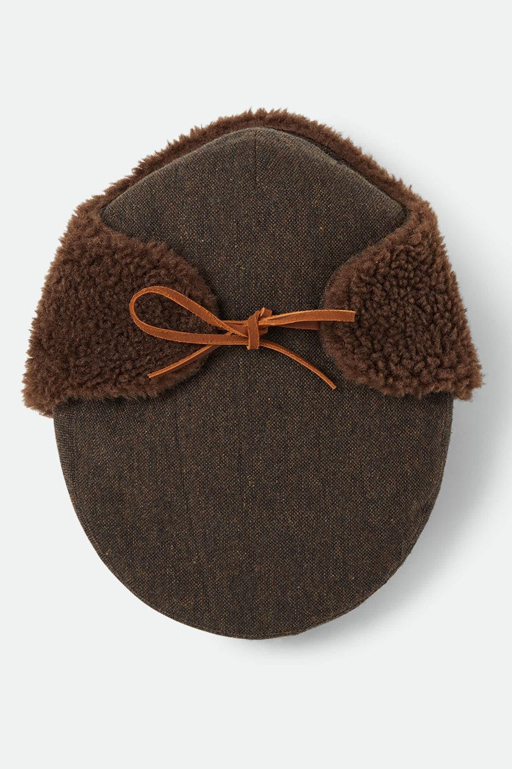 Barrel Earflap Snap Cap - Brown/Brown Tweed