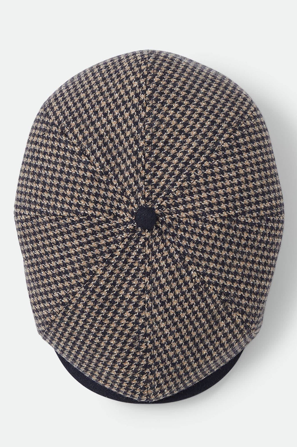Brood Newsboy Cap - Navy/Sand Houndstooth