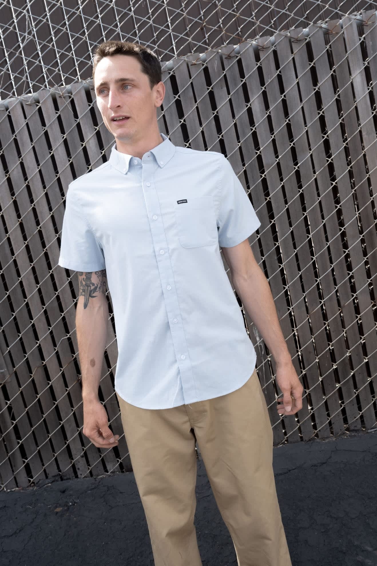 Sanford Oxford Woven - Dusty Blue