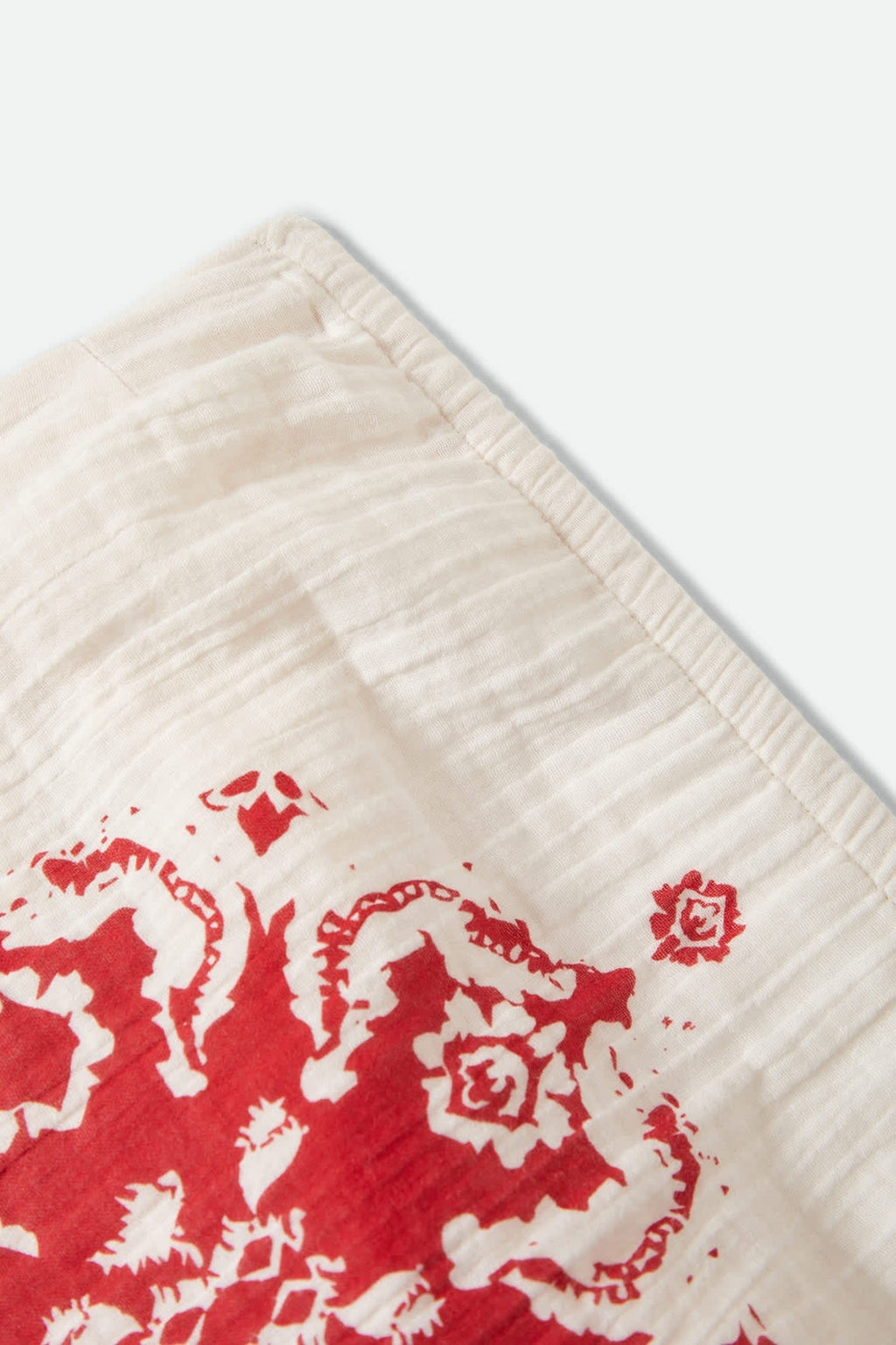 The Lola Tube Top - Off White/Robust Red