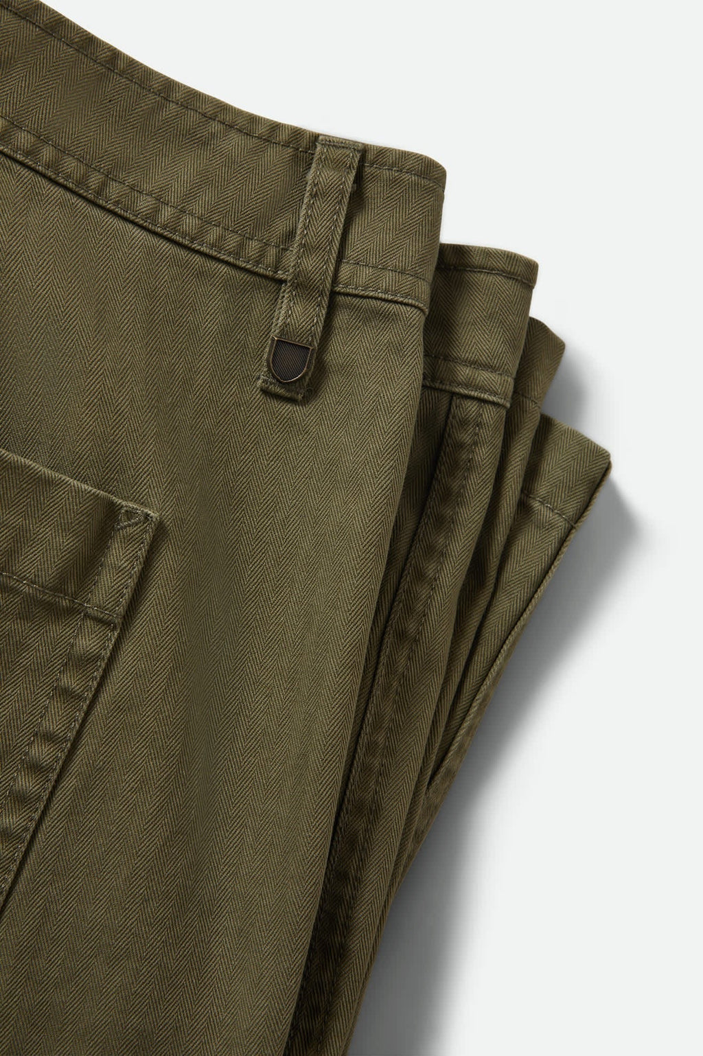 Surplus Vintage Wash Herringbone Short - Washed Olive Green