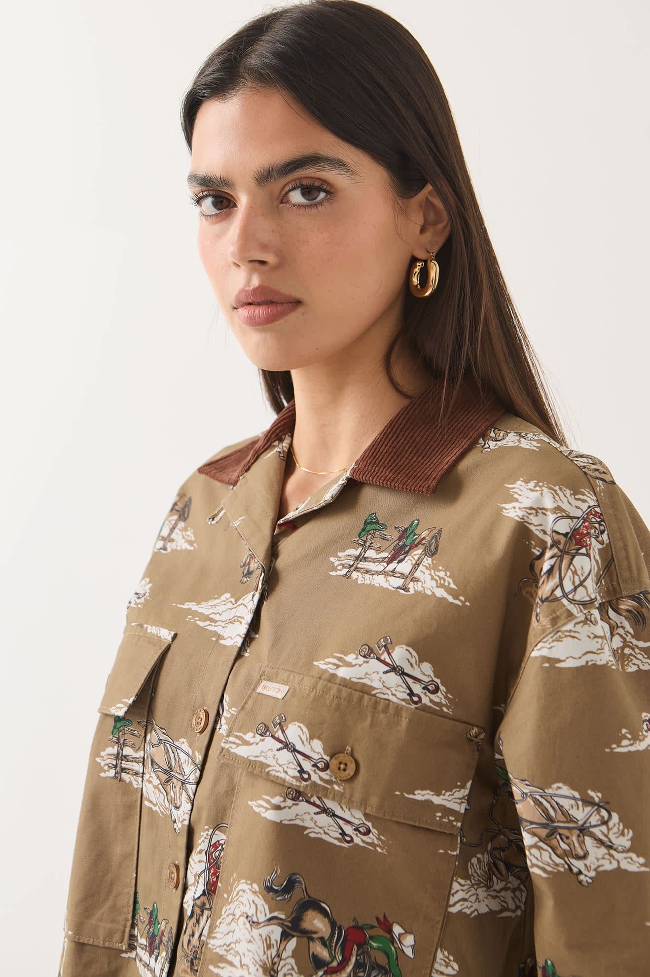 Utopia Overshirt - Mid Century Cowboy Print