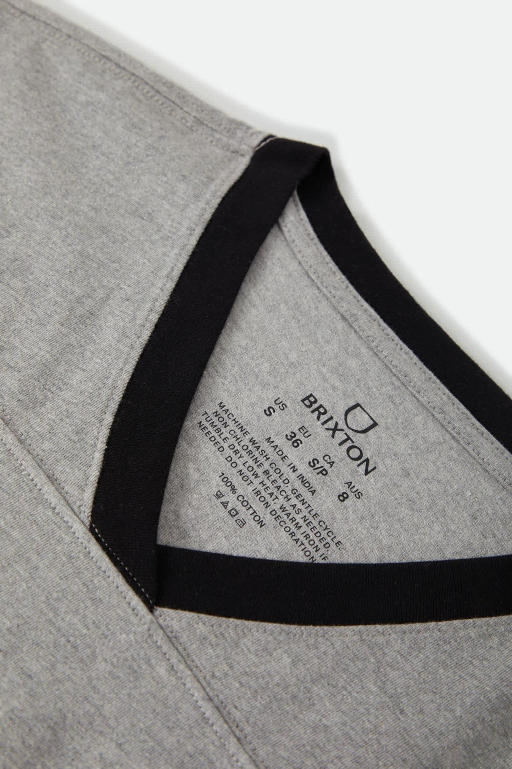 Winners Circle Boxy Football T-Shirt - Heather Grey/Black