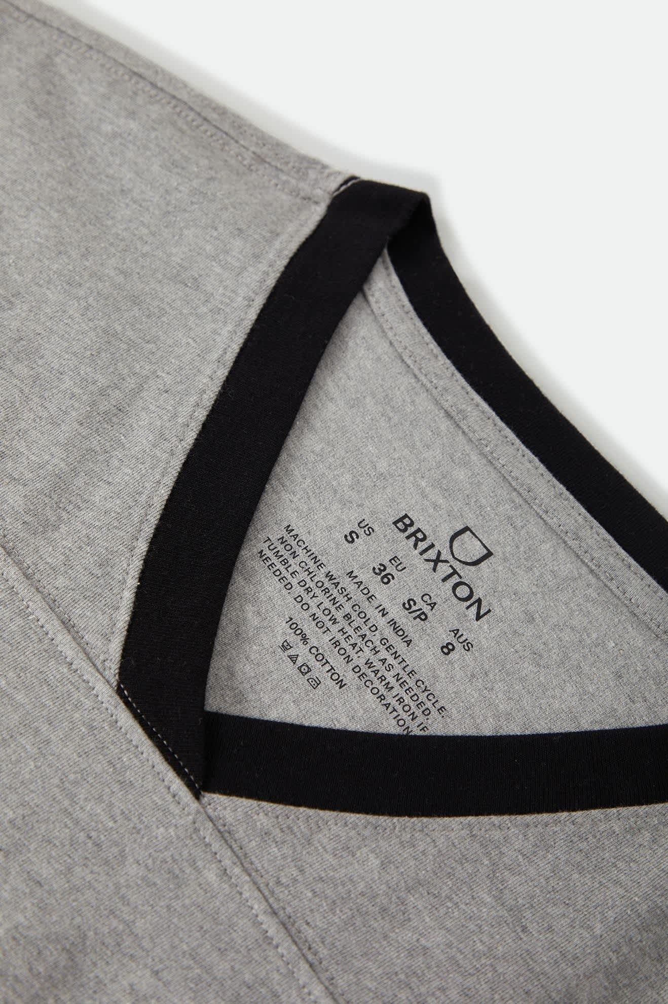 Winners Circle Boxy Football T-Shirt - Heather Grey/Black