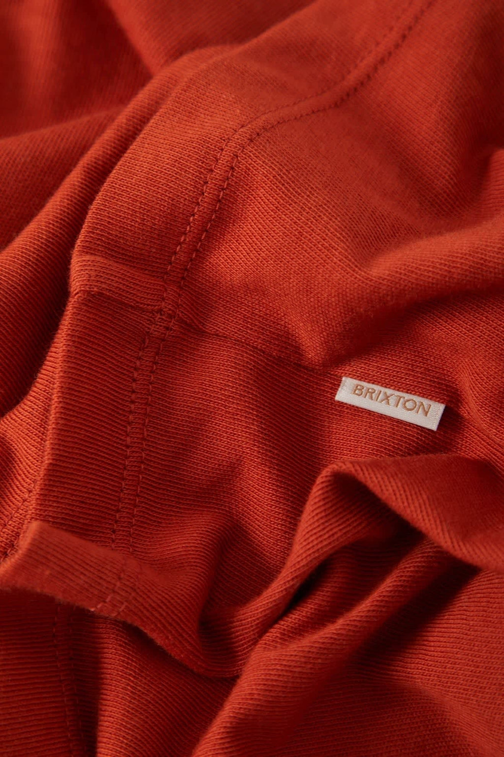 Carefree Organic Garment Dye Ringer T-Shirt - Rust/Off White