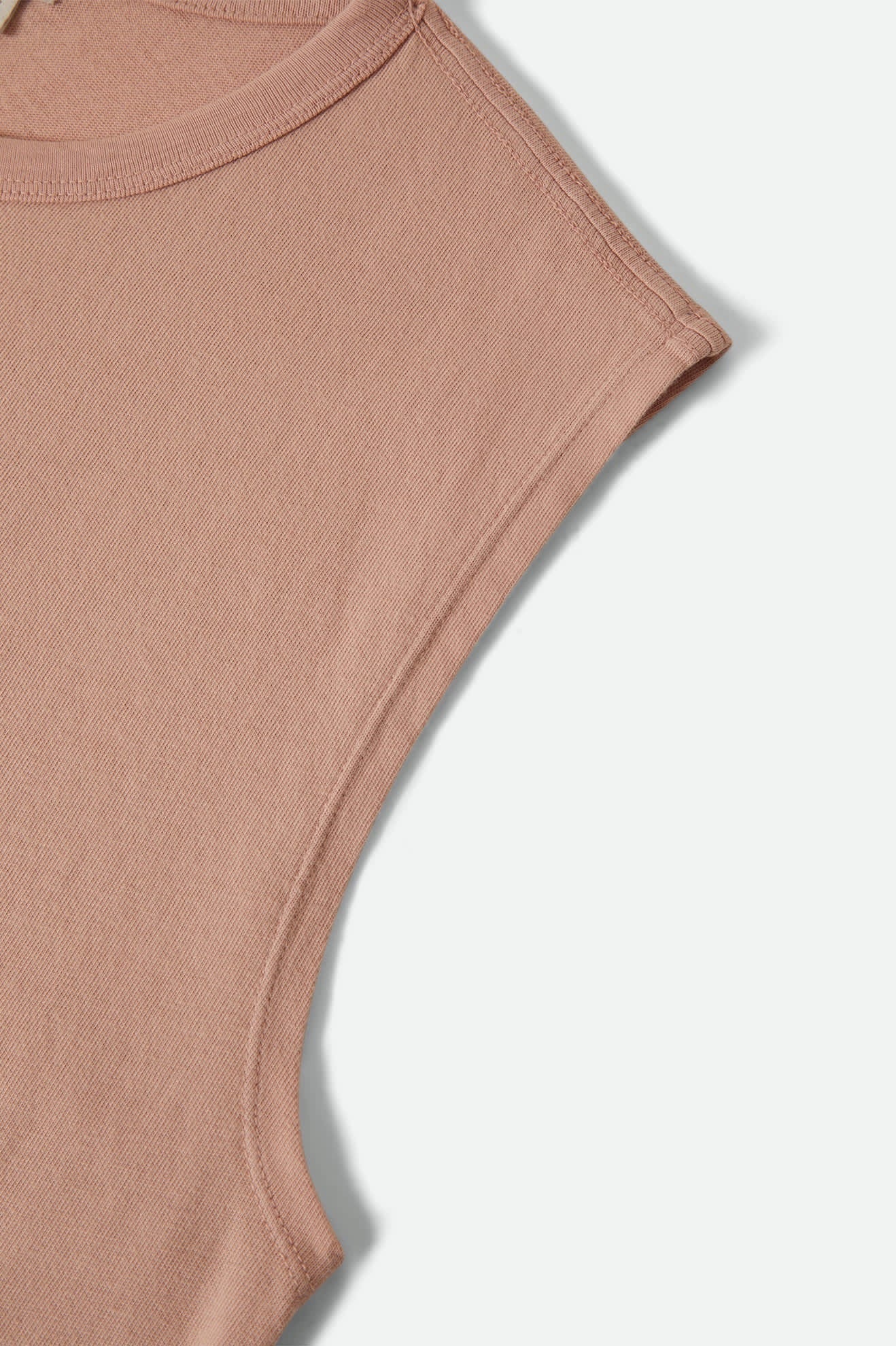 Carefree Organic Garment Dye Muscle Tank - Silver Pink