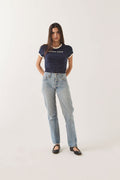 Smoke Show Baby T-Shirt - Washed Navy/Whitecap