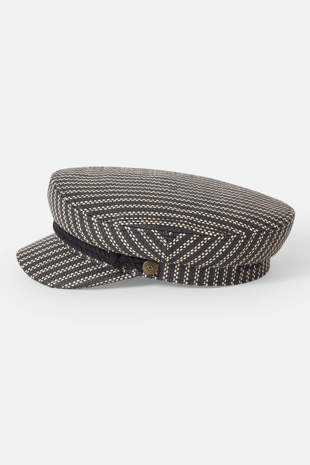 Fiddler Lightweight Fisherman Cap - Black/Natural Straw