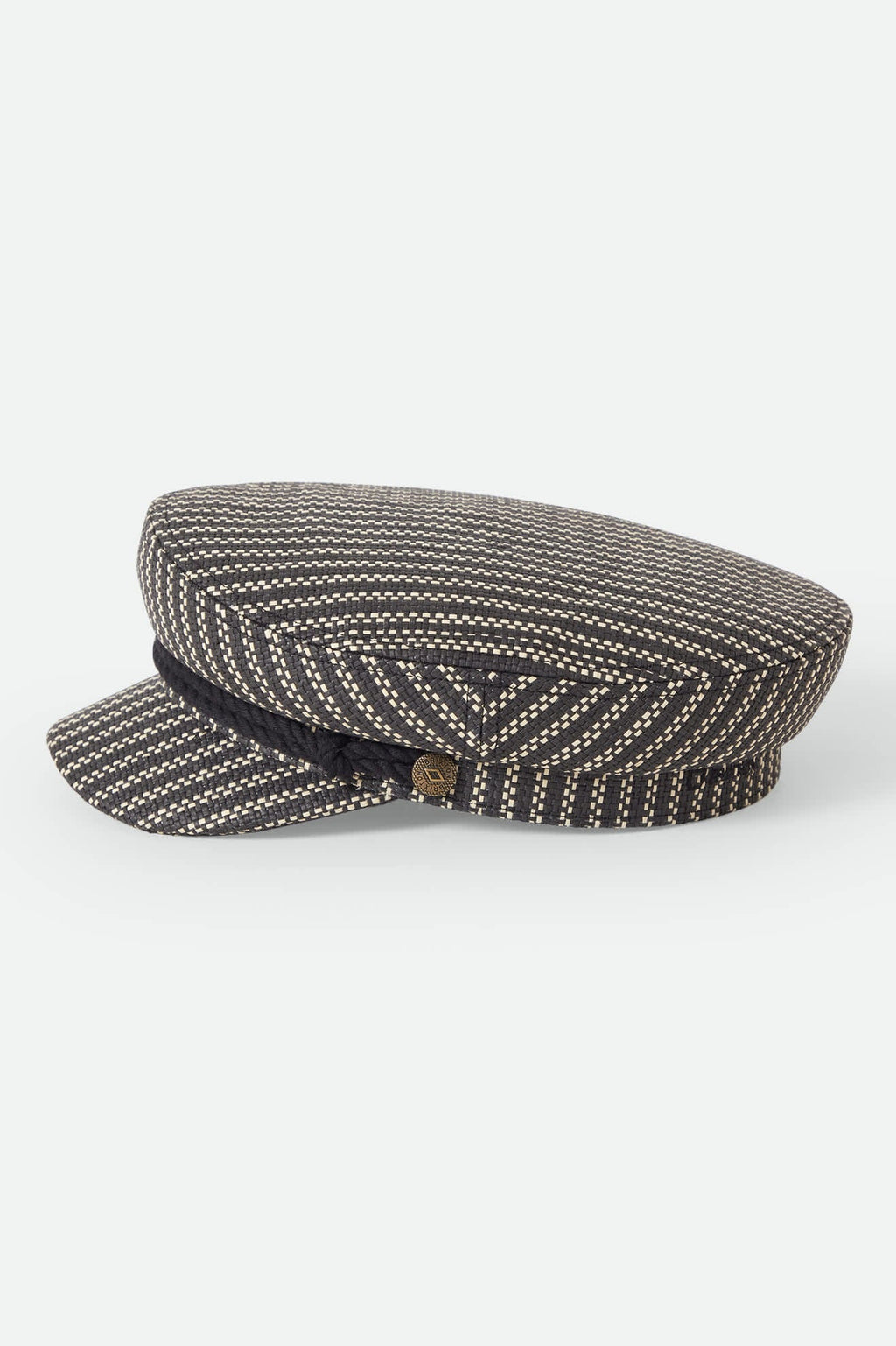 Fiddler Lightweight Fisherman Cap - Black/Natural Straw