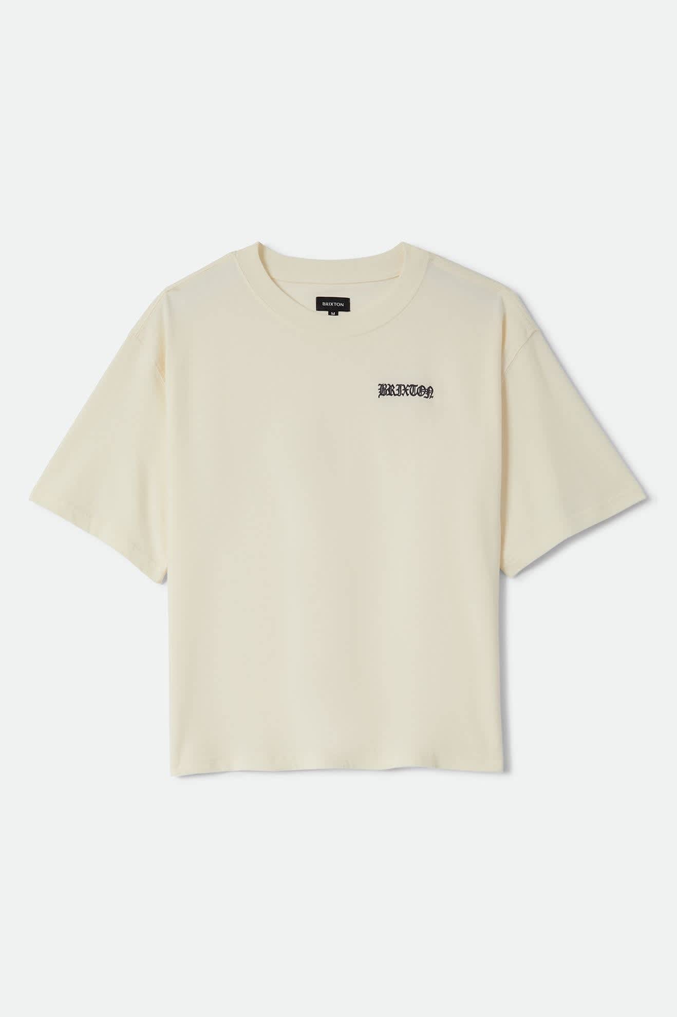 Serrano Short Sleeve Boxed Crop T-Shirt - Cream