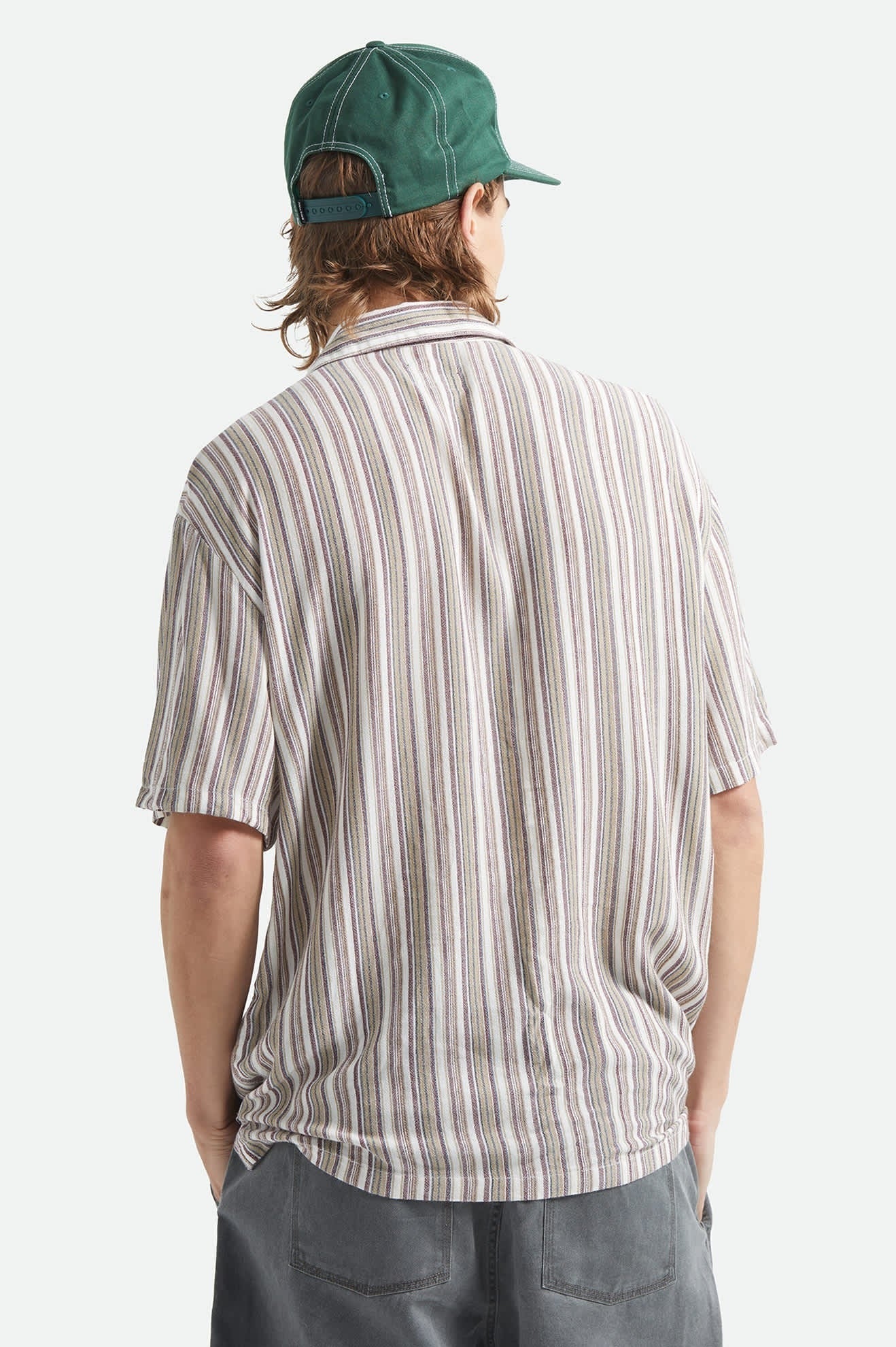 Bunker Twisted Stripe Camp Collar Shirt - Robust Red