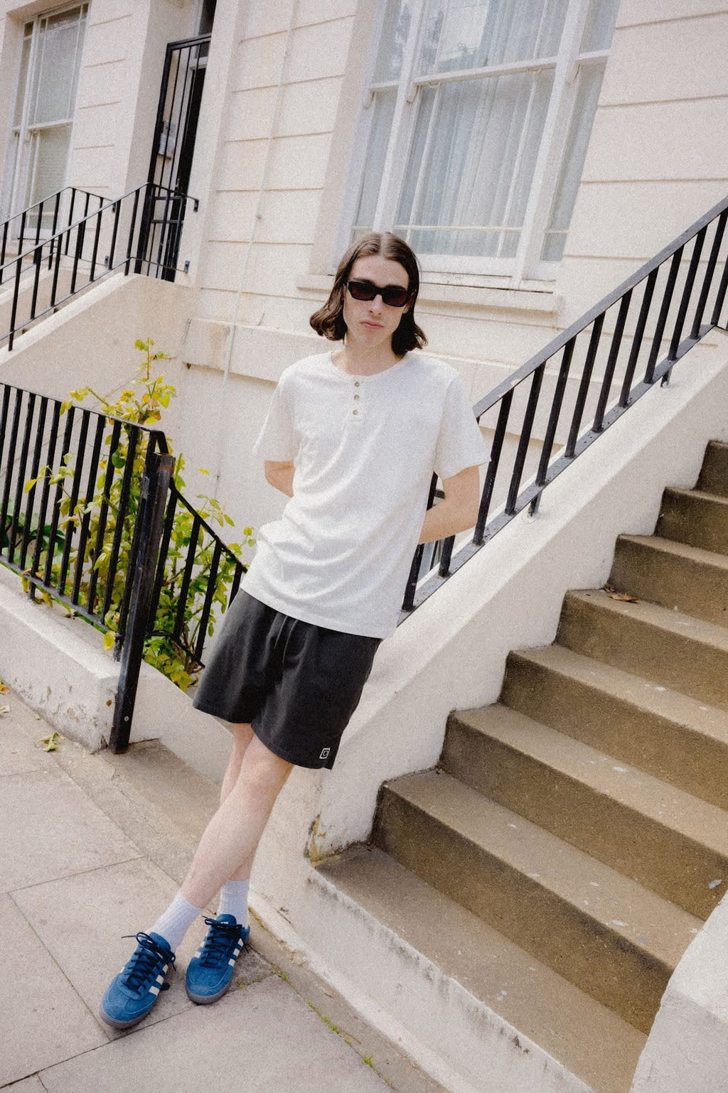 Brixton Baseline Henley T-Shirt - Off White Vintage Wash