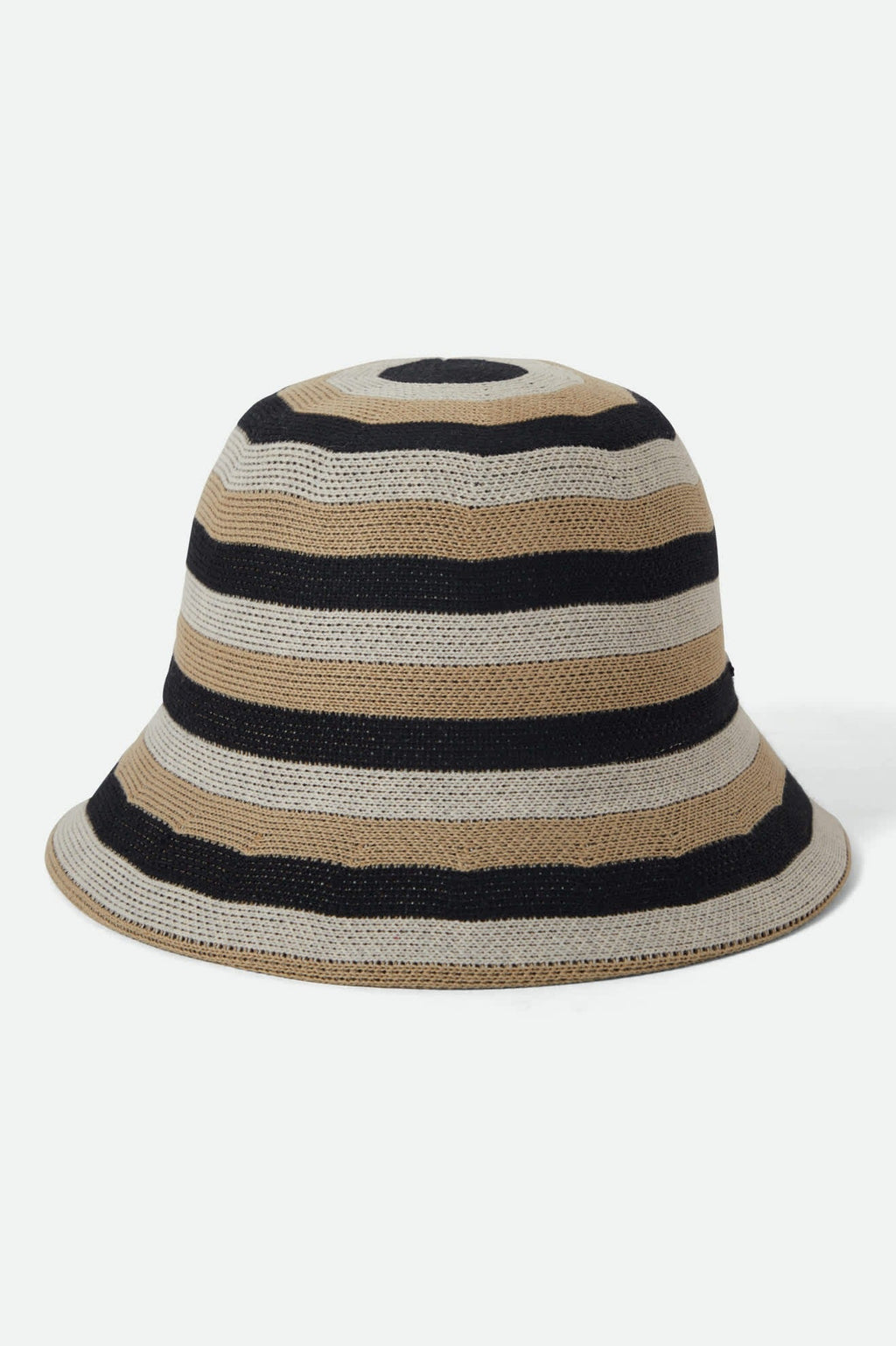 Lisboa Knit Packable Bucket Hat - Black/Sand/Whitecap