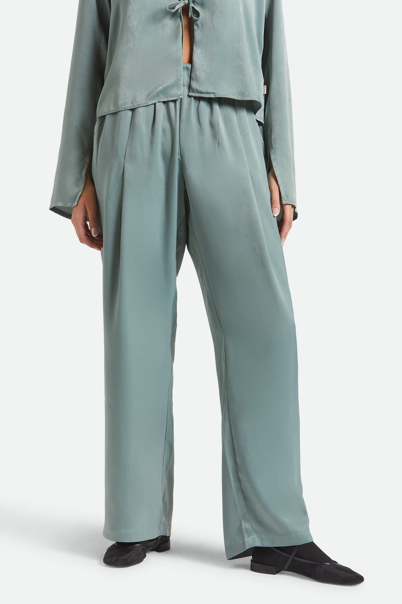 Soho Silky Pant - Blue Green Shine