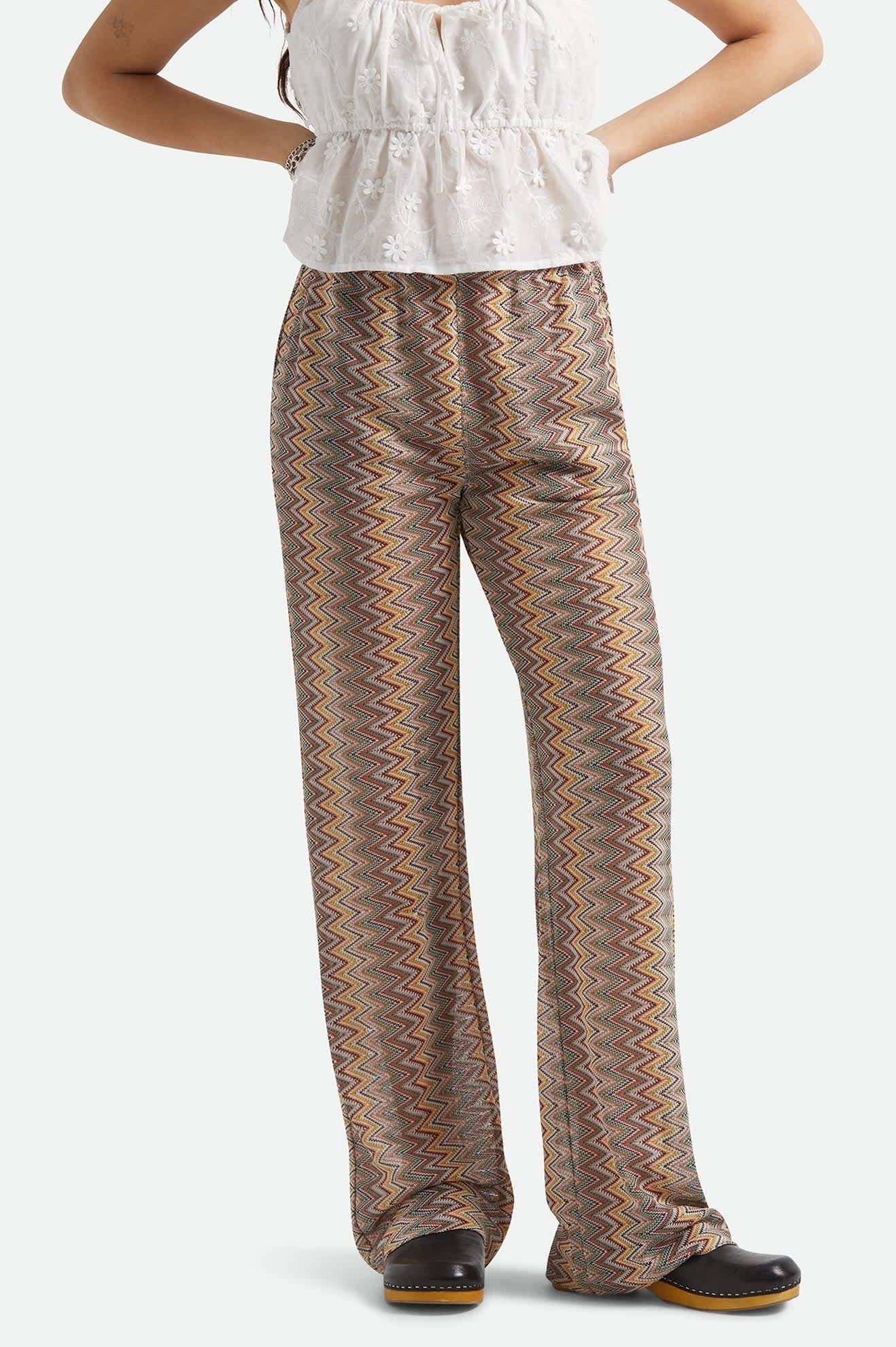 The Cabana Mesh Lounge Pant - Multi Color Zigzag