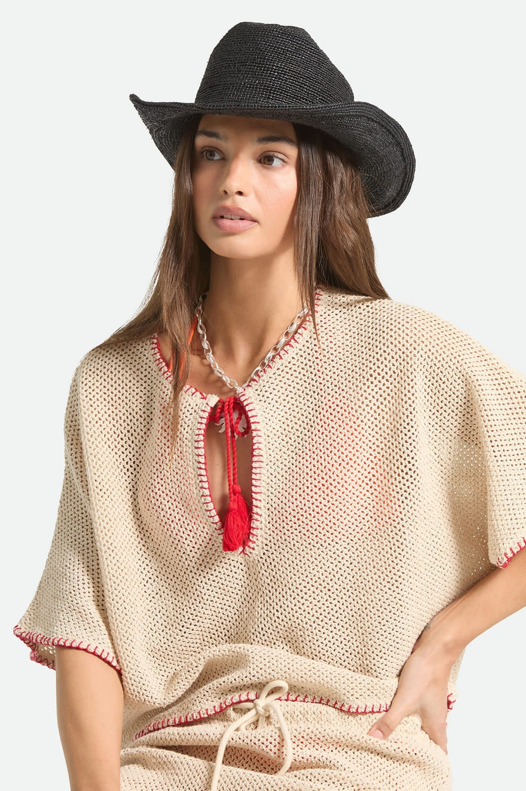 Odessa Straw Packable Cowboy Hat - Black