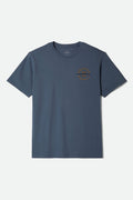 Oath V Short Sleeve Standard T-Shirt - Ocean Breeze/Light Brown/Black
