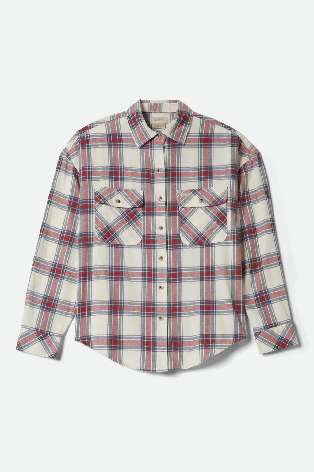Women's Bowery Vintage Overshirt - Off White/Berring Sea/Red