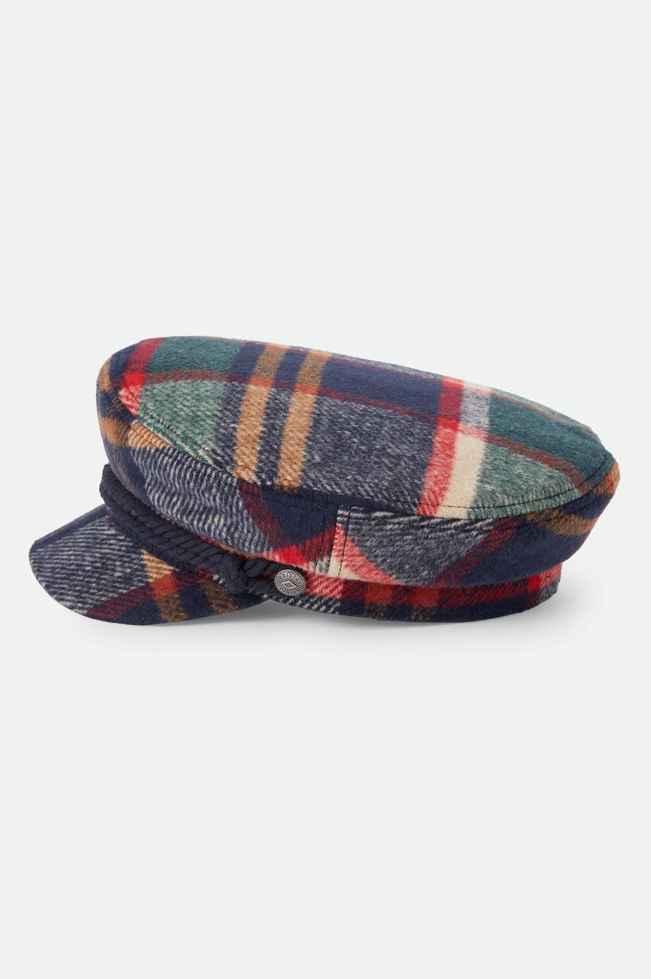 Fiddler Fisherman Cap - Navy/Green/Red/Cream