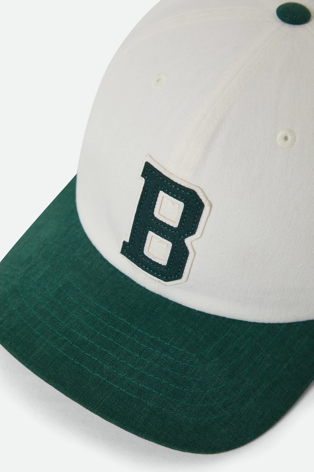 Big B Adjustable Hat - Off White/Primal Green