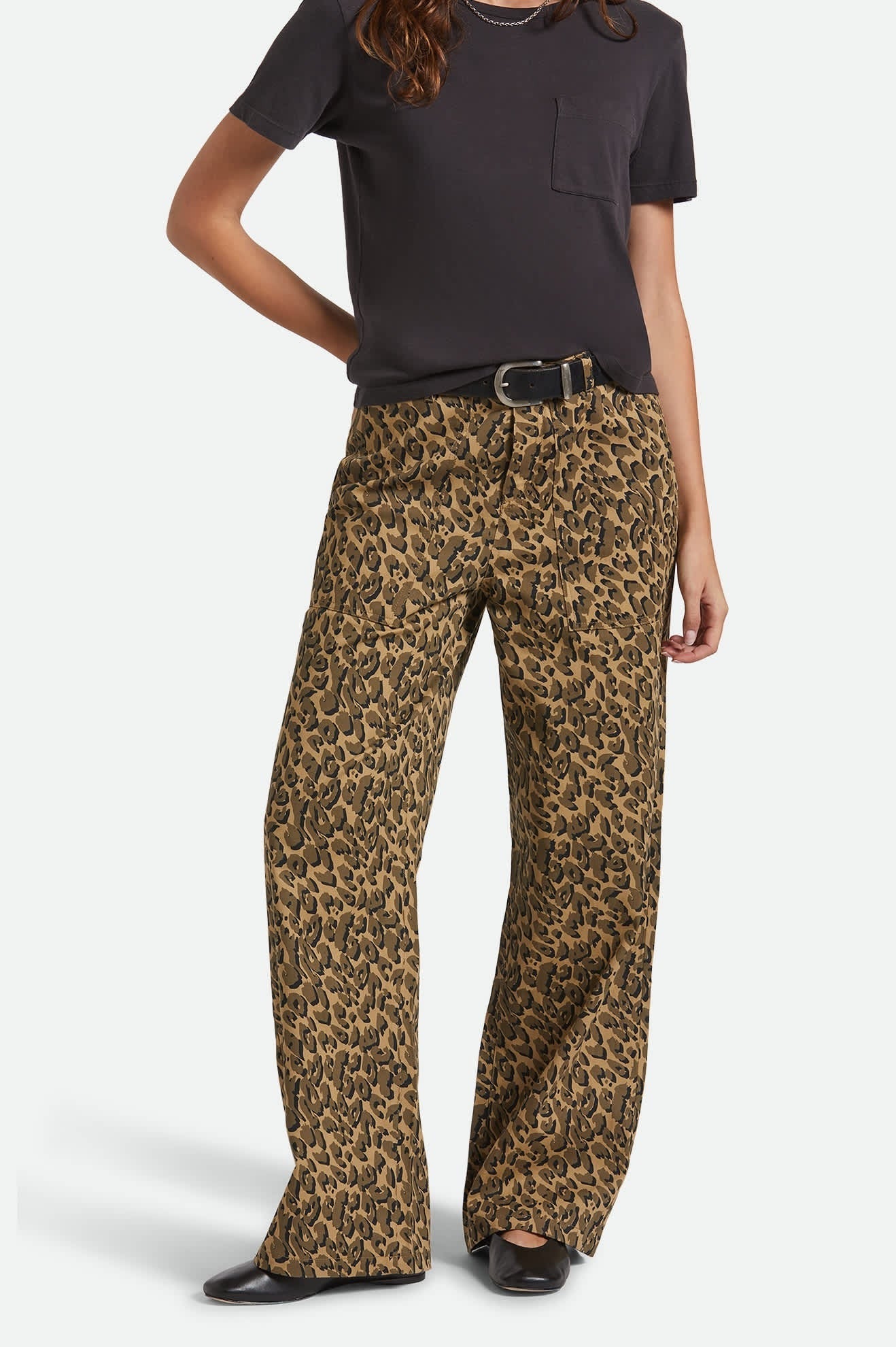 Jane Utility Wide Leg Pant - Brown Cheetah