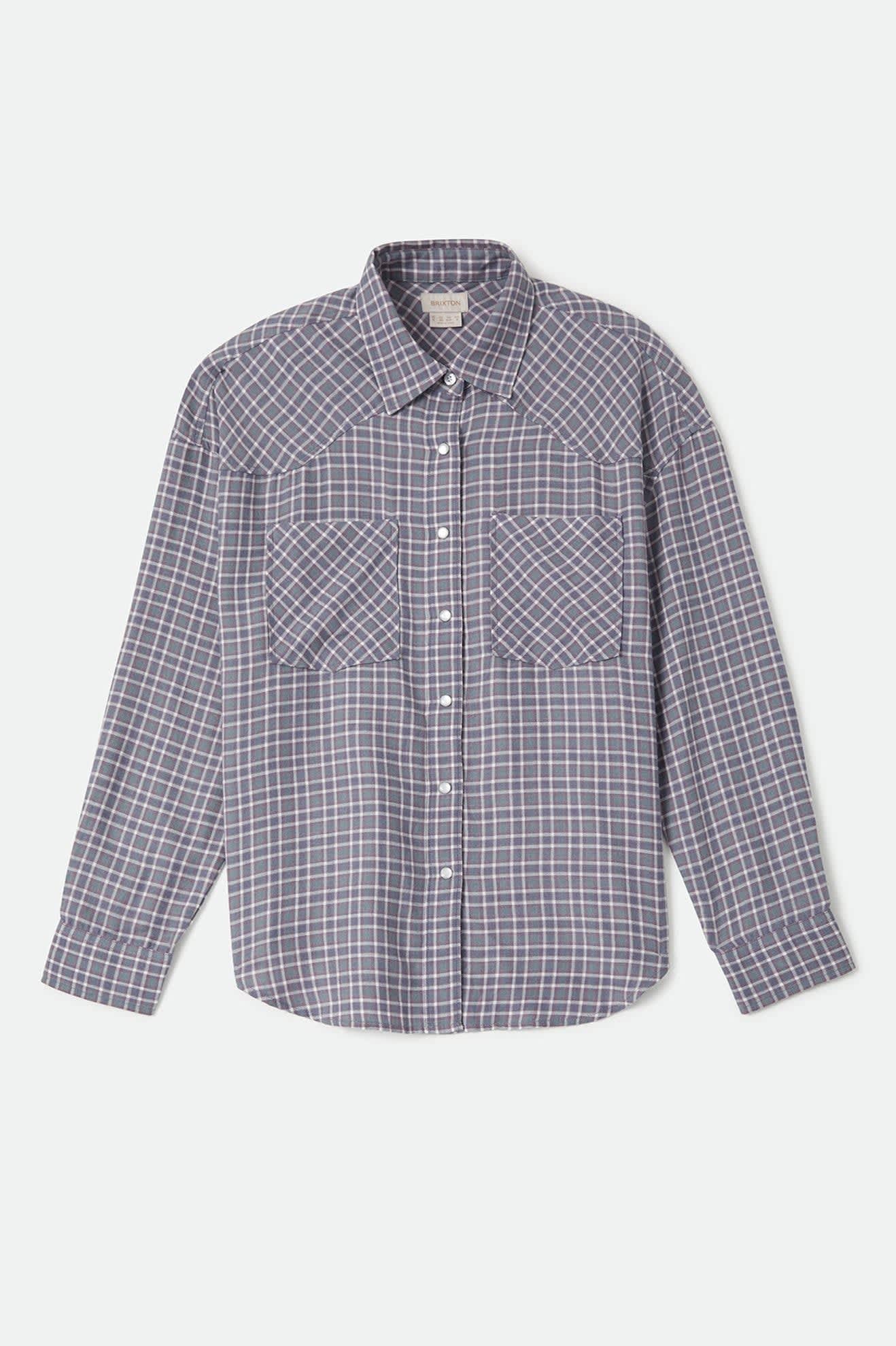 Wayne Women's Shirt - Soft Navy Plaid