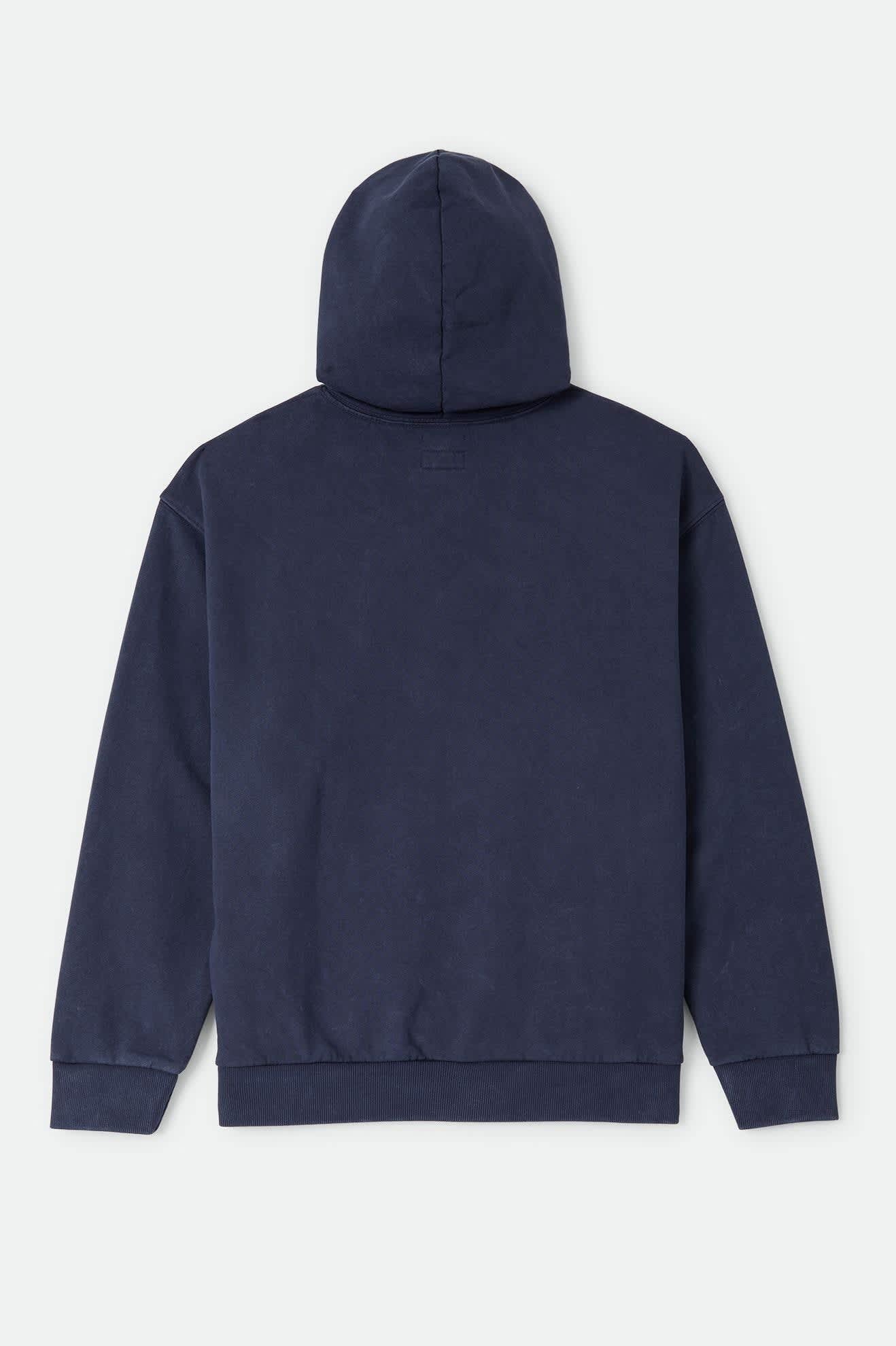 Brixton Baseline Hood Fleece - Washed Navy Vintage Wash
